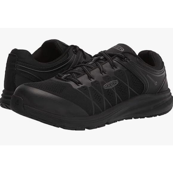 KEEN Utility Womens Vista Energy Work Sneakers 6 WIDE Black Comp Toe EH SR NIB - Picture 1 of 11
